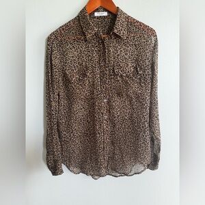 Equipment Leopard Print Blouse